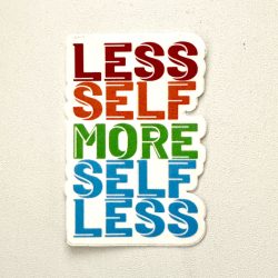 Les Self, More Selfless 3" sticker